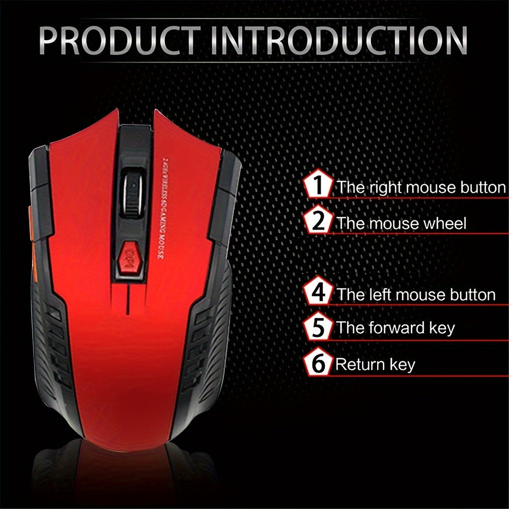 Compact Mini 2.4GHz Wireless Gaming Mouse - Precise Laser Optical Technology, Ergonomic Design, Plug-and-Play USB Receiver, Compatible with Computer, PC, Laptop - Ideal for Gamers and Everyday Users