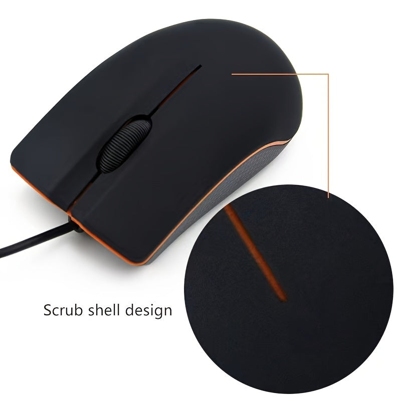 Wired USB Mouse For Computers And Laptops, For Right Or Left Hand Use, Ergonomic Computer Mouse With Durable Clicks