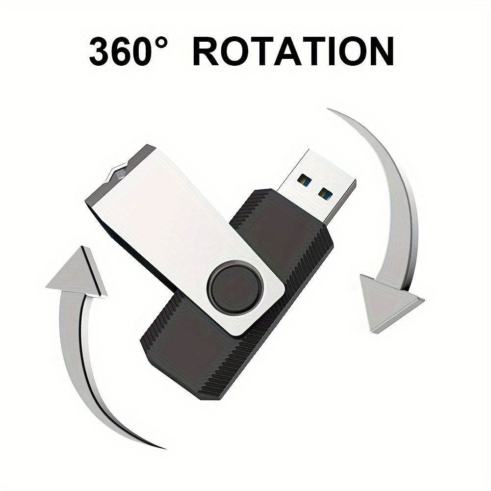 2pcs Aiibe USB 2.0 Flash Drives with LED Light - High-Speed Portable External Storage Sticks, 128GB/64GB/16GB/8GB Capacity Options for PC, MacBook, TV, Car