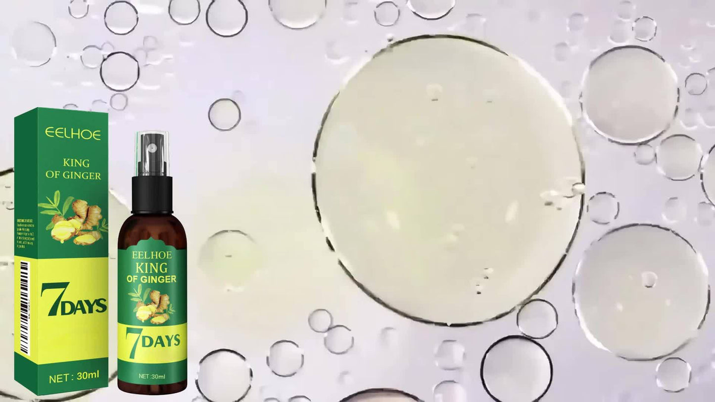 2pcs 7 Days Ginger Hair Spray, Ginger Hair Oil & Biotin Hair Serum - Specially Designed For Men & Women With Thin & Dry Damaged Hair - Essential Oil Hair Care Liquid.