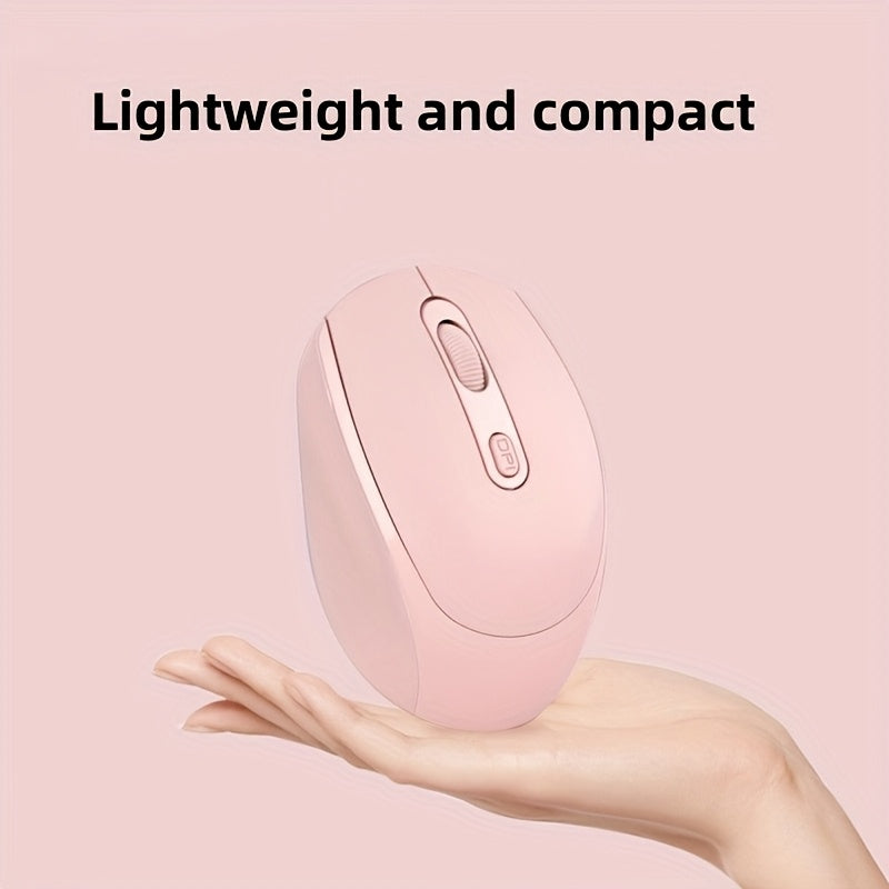 Congdi 2.4G Wireless Mouse - Ergonomic, Silent, Plug & Play for Laptops, PCs, Macs - Optical, Battery-Powered in Light Blue, Pink, Black