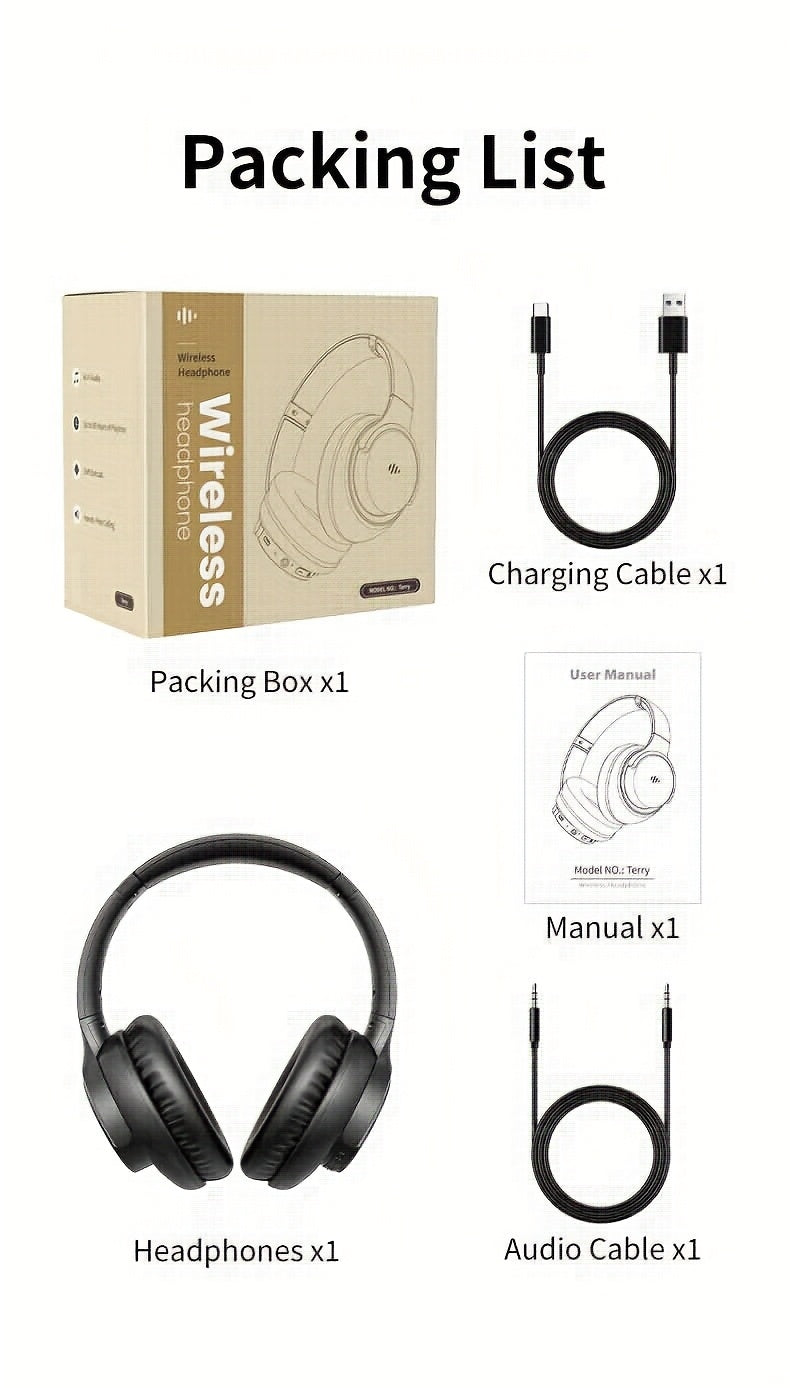 Over-Ear Headphones With Microphone, Lightweight Foldable & Portable Stereo Bass Headphones, Hands-Free Calling, Ideal For Gaming & PC & Mobile Phones Use, Gaming Headphones | Noise Isolating Headphones | Foldable Headphones