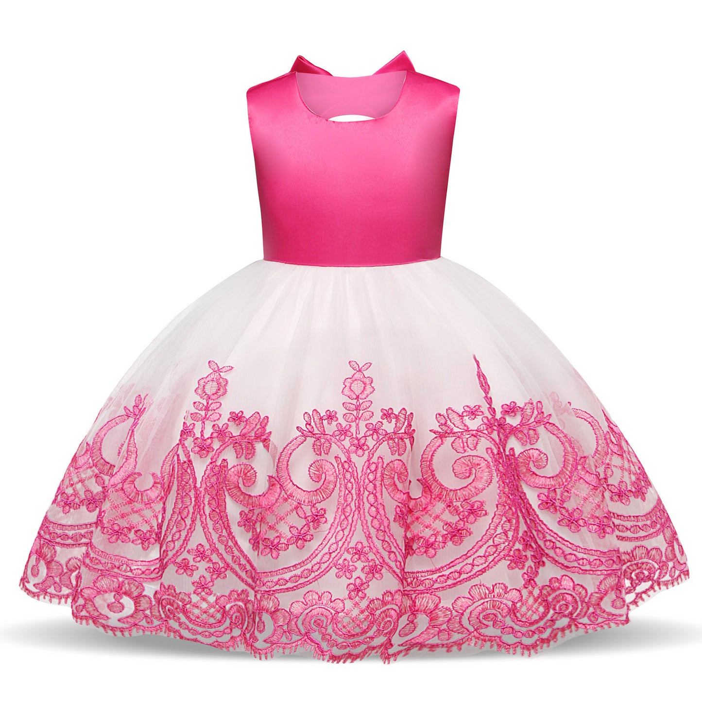 Heavy Industry Embroidered Princess Dress Bow Knot Children's Skirt