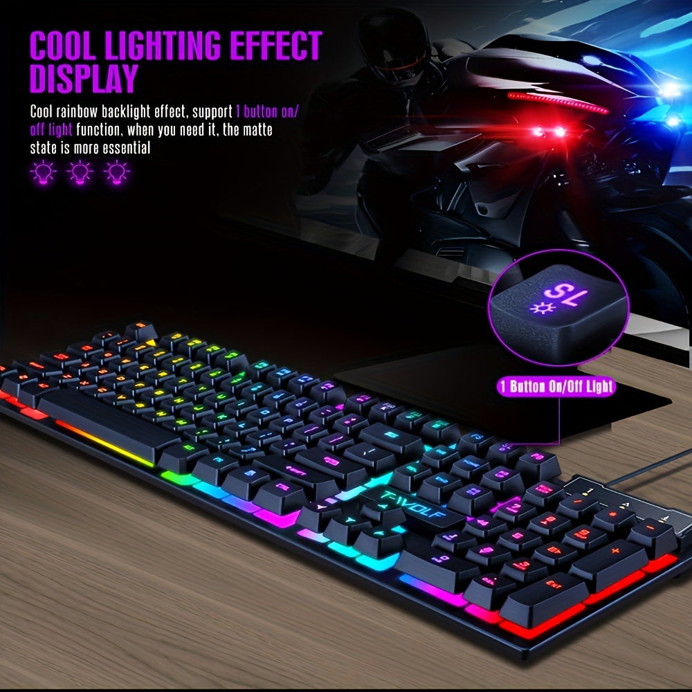 Wired Keyboard Game Luminous Mechanical Feel Computer Office Gaming Keyboard