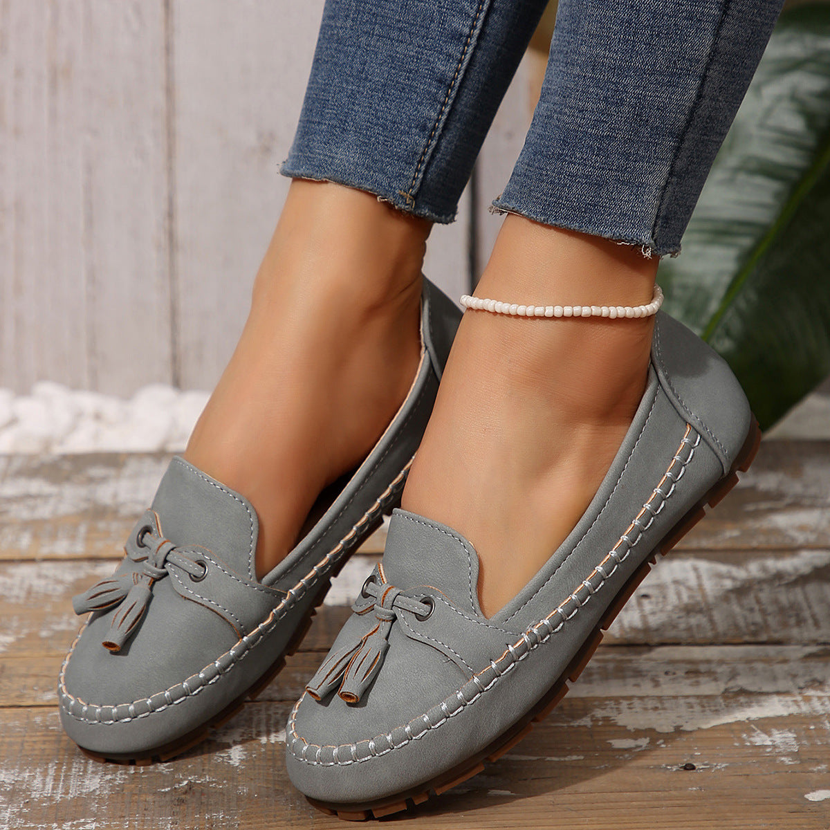 Women's Round Head Non-slip Soft Comfortable Flats Shoes