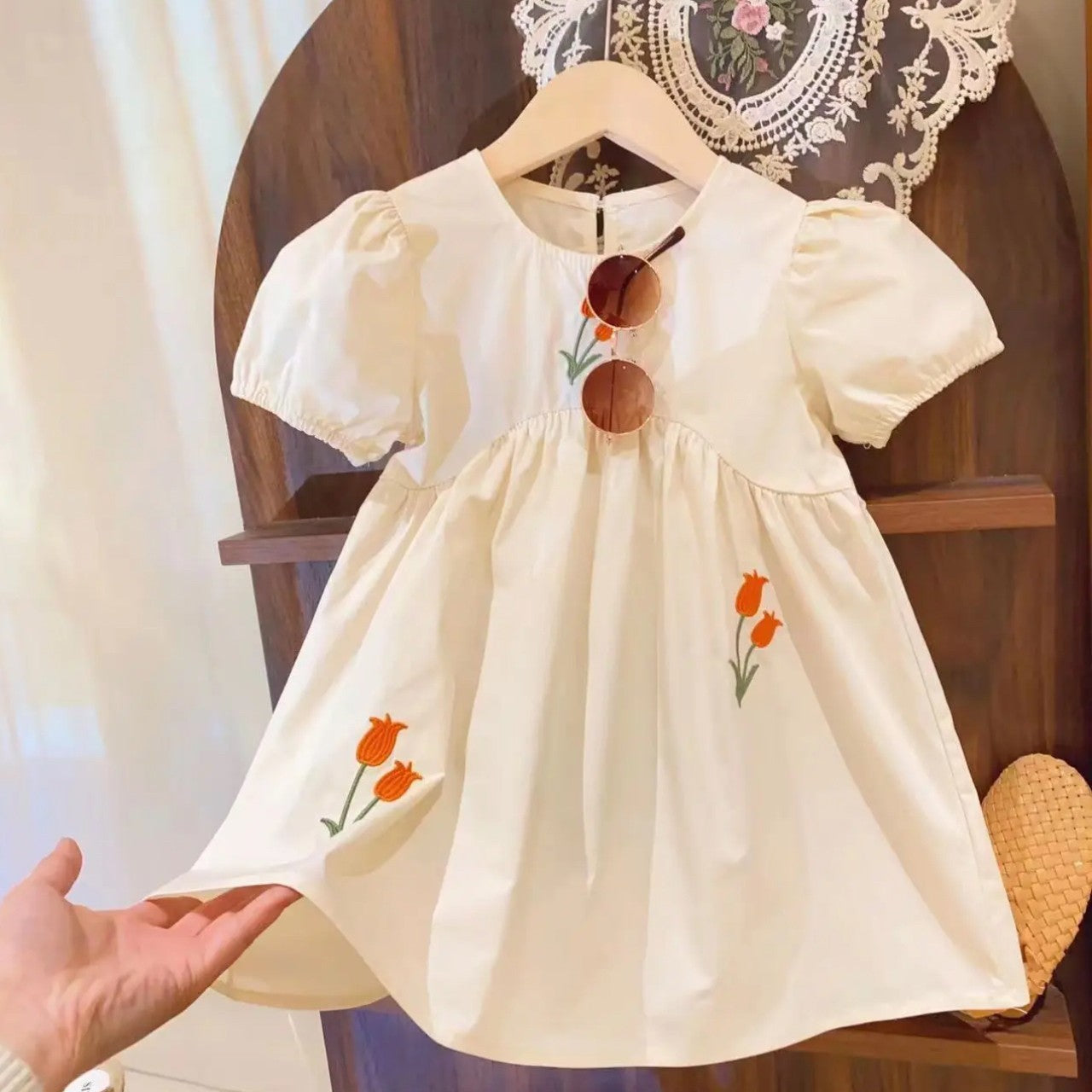Children's Clothing Girl Summer French High-end Pastoral Princess Dress