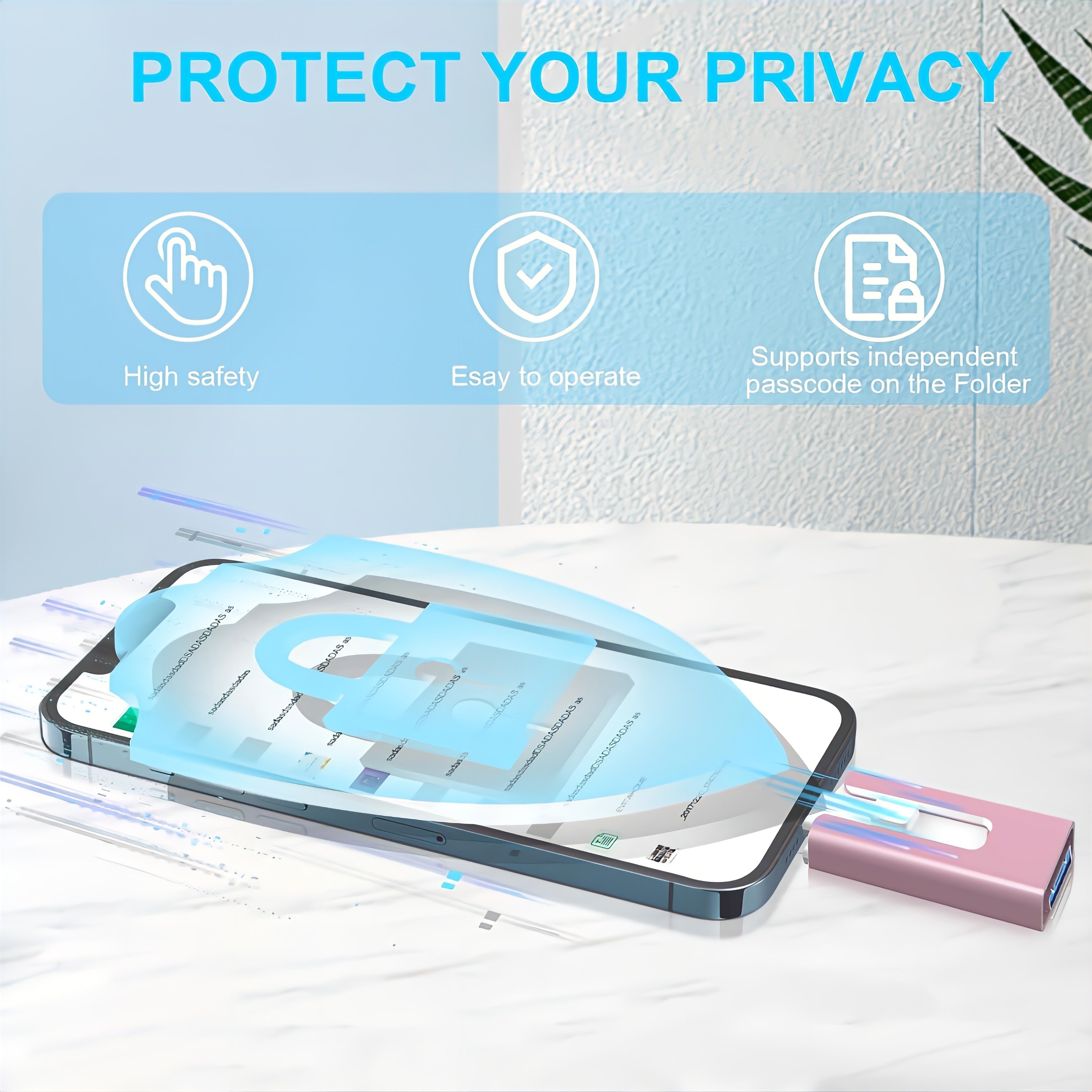 MFi Certified iPhone Photo Stick - 64GB 128GB 256GB External Storage & Photo Backup for iPhone, iPad, USB Flash Drive for Photos, Videos, Contacts