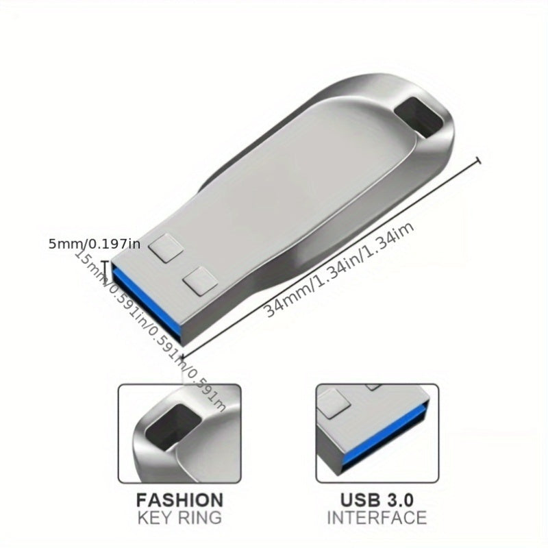 128GB Metal USB Flash Drive - High-Speed USB 2.0, Durable & Secure Data Storage for Computers, Laptops, and Tablets, Ideal Gift, Optional 8GB Capacity, Secure Data Storage | Metallic Finish | Durable USB Drive, USB Flash Driv