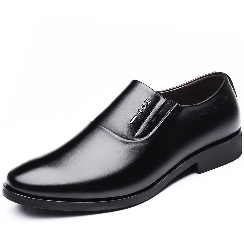 Men's Breathable Leather Shoes Black Soft Leather Soft Bottom Spring And Autumn Best Man Men's Business Formal Wear Casual Shoe