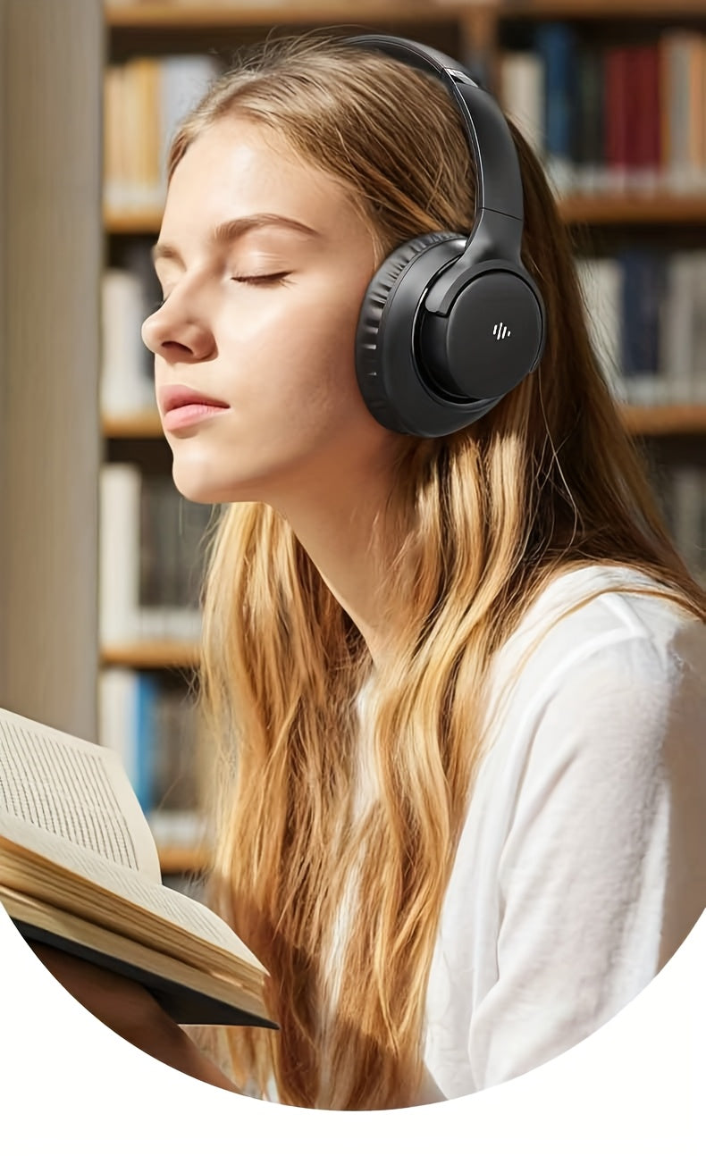 Over-Ear Headphones With Microphone, Lightweight Foldable & Portable Stereo Bass Headphones, Hands-Free Calling, Ideal For Gaming & PC & Mobile Phones Use, Gaming Headphones | Noise Isolating Headphones | Foldable Headphones