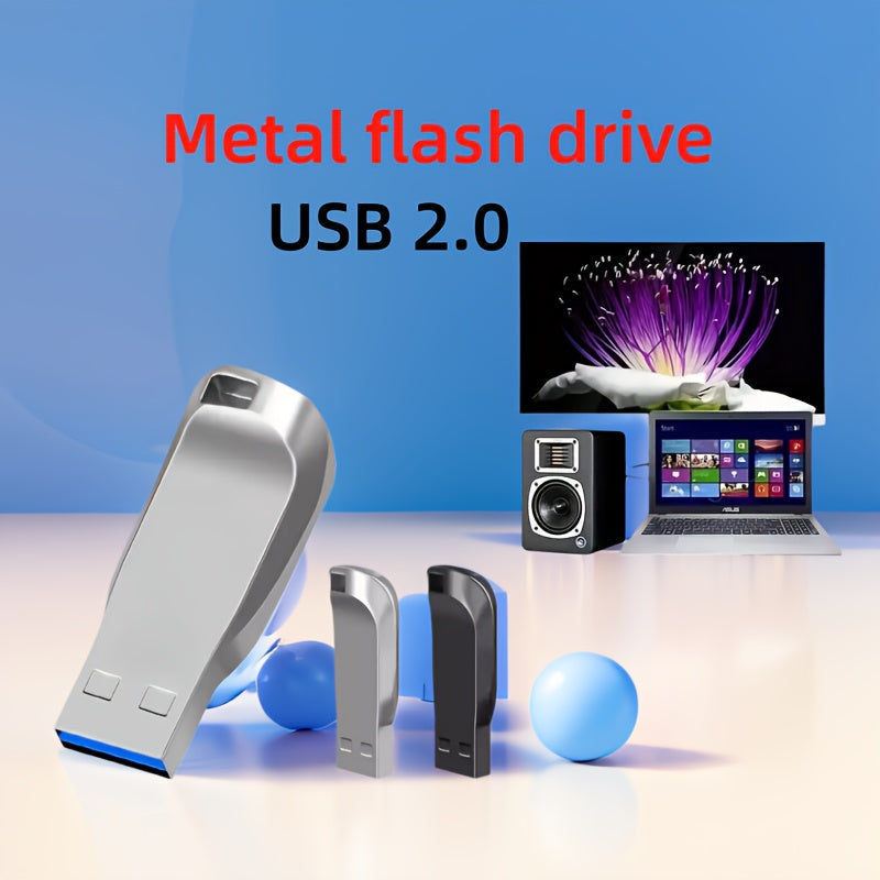 128GB Metal USB Flash Drive - High-Speed USB 2.0, Durable & Secure Data Storage for Computers, Laptops, and Tablets, Ideal Gift, Optional 8GB Capacity, Secure Data Storage | Metallic Finish | Durable USB Drive, USB Flash Driv