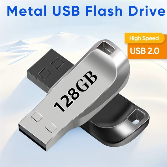 128GB Metal USB Flash Drive - High-Speed USB 2.0, Durable & Secure Data Storage for Computers, Laptops, and Tablets, Ideal Gift, Optional 8GB Capacity, Secure Data Storage | Metallic Finish | Durable USB Drive, USB Flash Driv