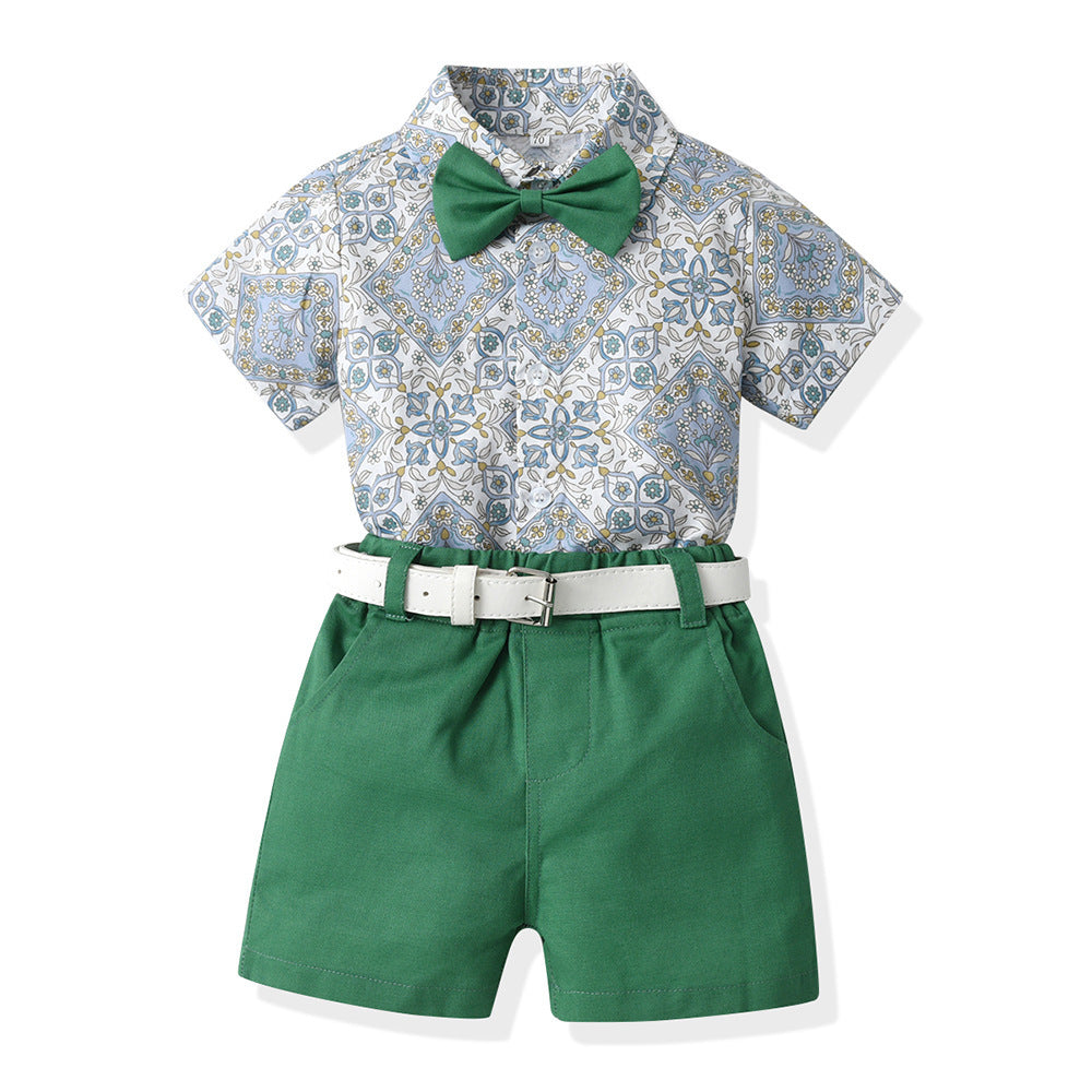 Seaside Holiday Brother And Sister Girl Dress Boy's Clothing Short Sleeve Sister And Brother Fashion