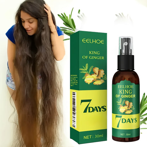 2pcs 7 Days Ginger Hair Spray, Ginger Hair Oil & Biotin Hair Serum - Specially Designed For Men & Women With Thin & Dry Damaged Hair - Essential Oil Hair Care Liquid.