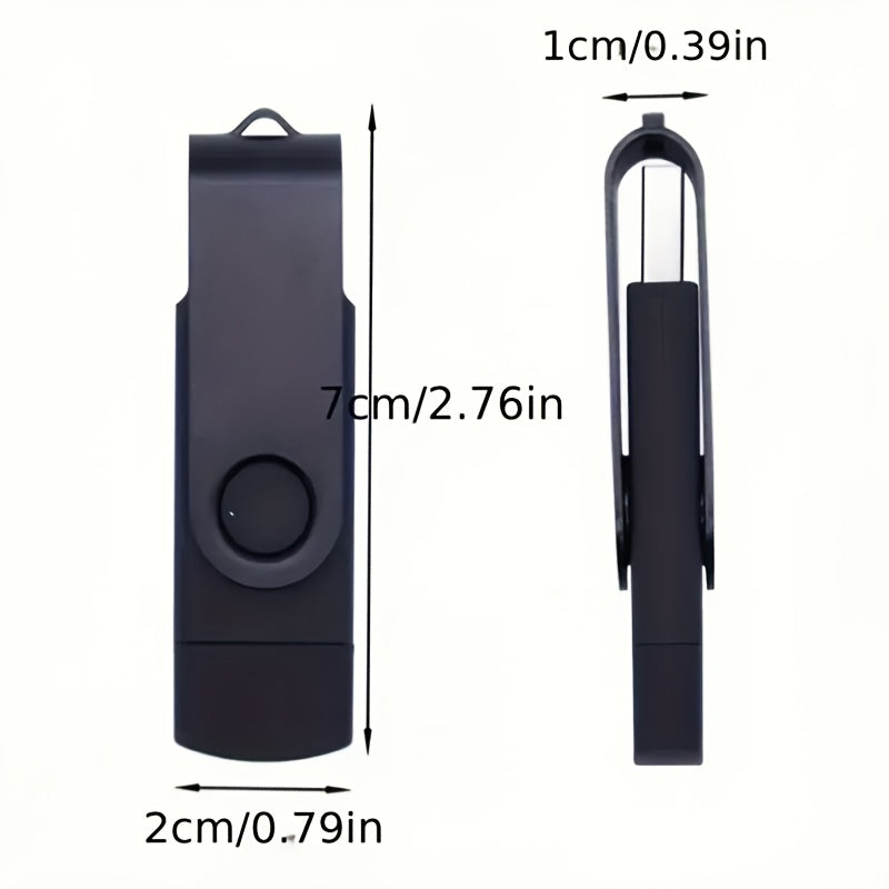 USB Flash Drive | 2-in-1 USB 2.0 & Type-C OTG Pen Drive | Multi-Color Options | High-Capacity 128GB Storage | Compact Design with Keychain Loop | Ideal for PC, MacBook, Smartphones, Tablets | Durable Plastic Construction