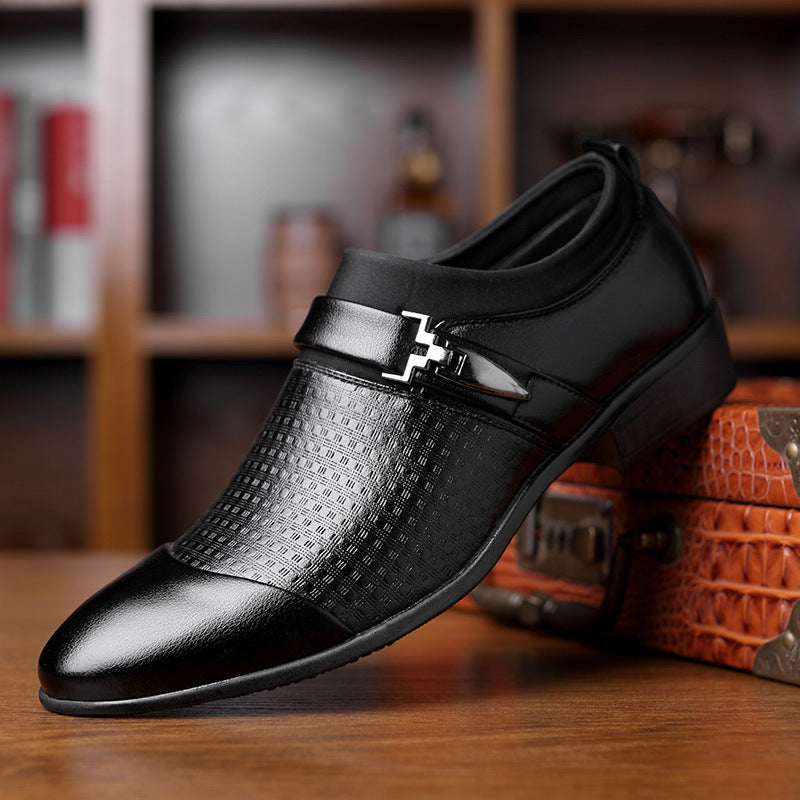 Men's PU Leather Formal Dress Shoes – Breathable Non-Slip Business Footwear