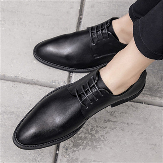 Men's Leather Formal Dress Shoes – Classic Lace-Up Oxford Style
