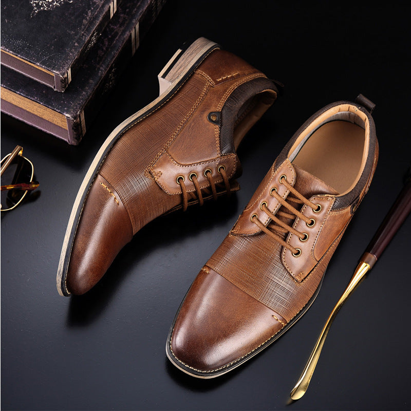 Men's Cowhide Leather Formal Shoes – Brown Dress Shoes | US Sizes 8–13