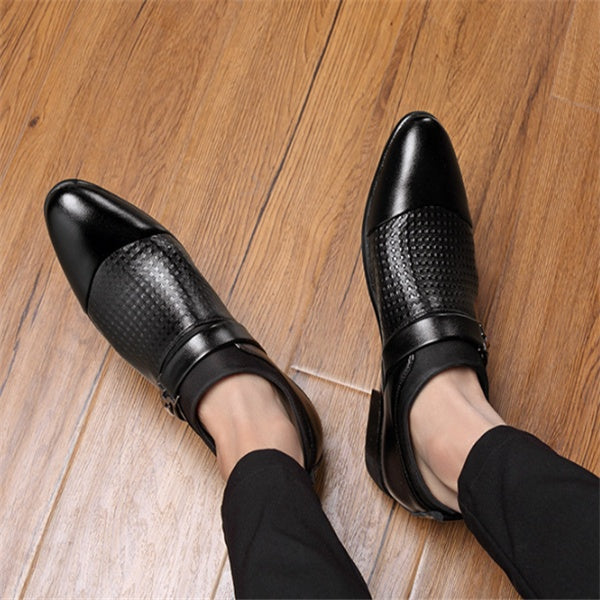 Men's Formal Leather Toe Cap Shoes – Breathable Non-Slip | Sizes 38–48