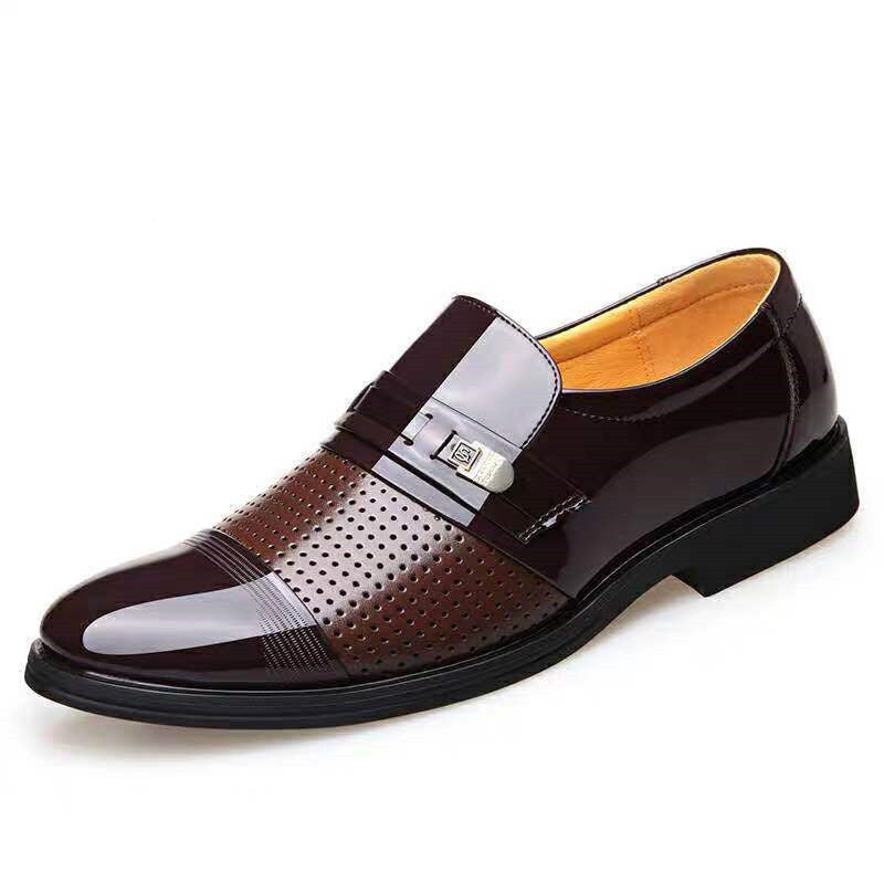 Men's Breathable Leather Shoes Black Soft Leather Soft Bottom Spring And Autumn Best Man Men's Business Formal Wear Casual Shoe
