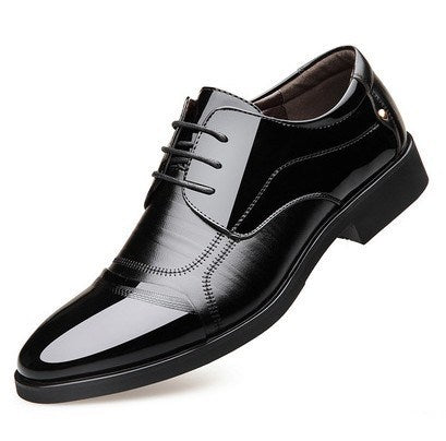 Men's Breathable Leather Shoes Black Soft Leather Soft Bottom Spring And Autumn Best Man Men's Business Formal Wear Casual Shoe
