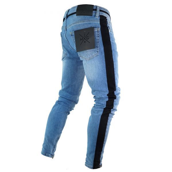 Ladies jeans mid-waisted denim trousers stretch jeans