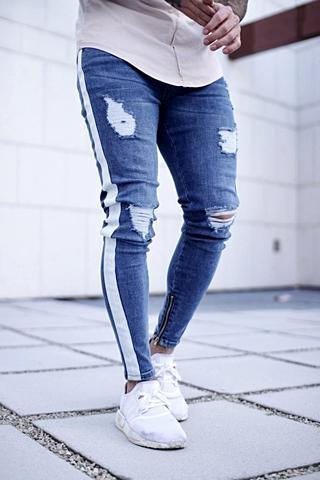 Ladies jeans mid-waisted denim trousers stretch jeans
