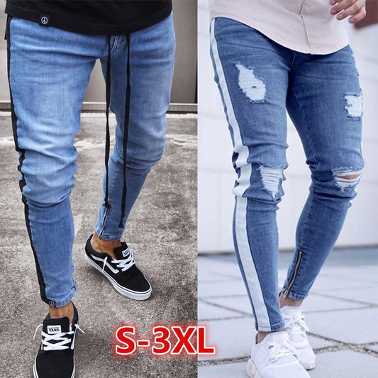 Ladies jeans mid-waisted denim trousers stretch jeans