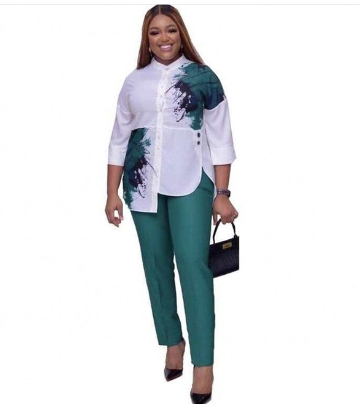 New African Women Shirt and Pant