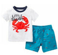 Boys' Cartoon Summer Suit Set – Cotton Casual 2-Piece | Ages 2–7