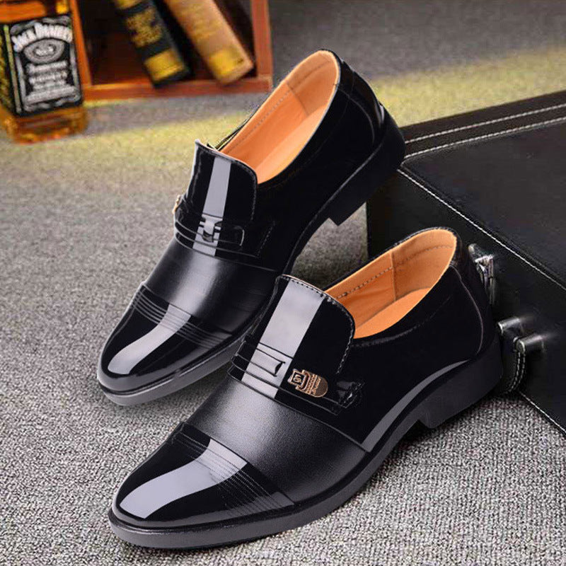 Men's Breathable Leather Shoes Black Soft Leather Soft Bottom Spring And Autumn Best Man Men's Business Formal Wear Casual Shoe