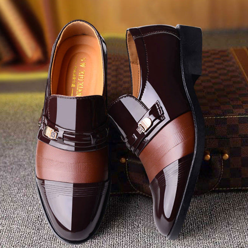 Men's Breathable Leather Shoes Black Soft Leather Soft Bottom Spring And Autumn Best Man Men's Business Formal Wear Casual Shoe