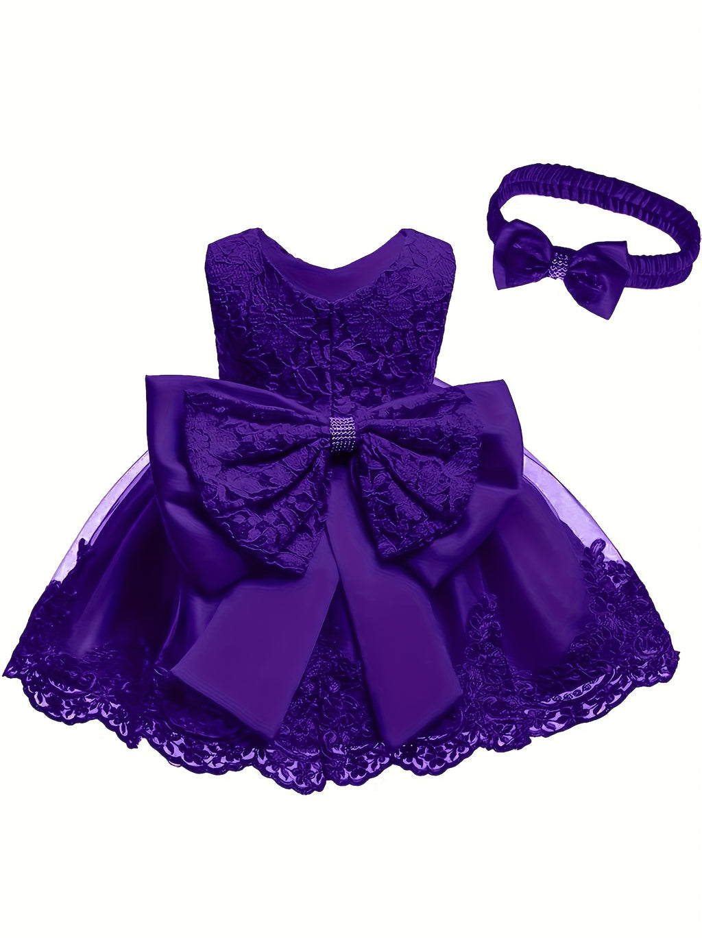 Baby One Year Old Children's Dress Full Moon Baptism Dress Lace Girl's Puffy Princess Dress