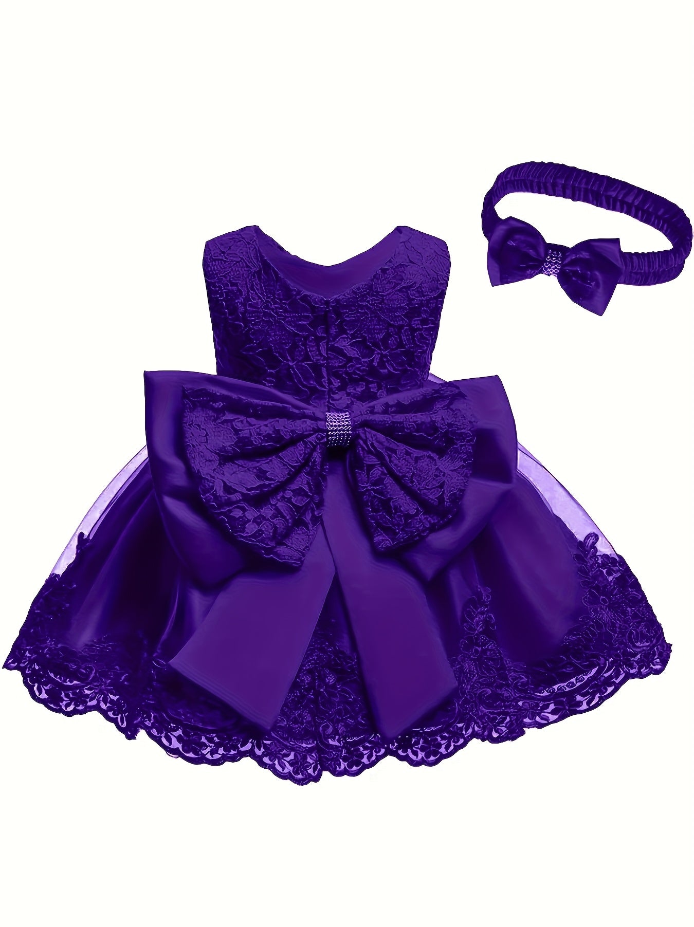 Baby One Year Old Children's Dress Full Moon Baptism Dress Lace Girl's Puffy Princess Dress