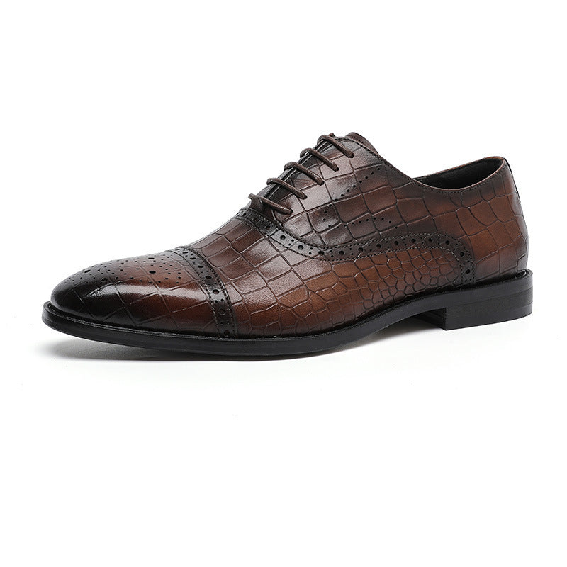 Men's Breathable Leather Shoes Black Soft Leather Soft Bottom Spring And Autumn Best Man Men's Business Formal Wear Casual Shoe