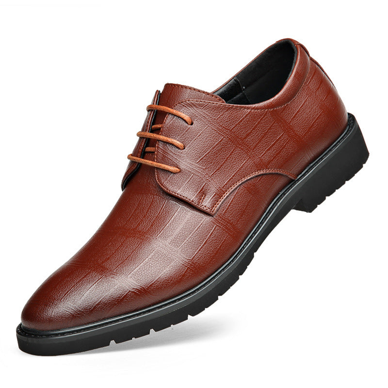 Men's Breathable Leather Shoes Black Soft Leather Soft Bottom Spring And Autumn Best Man Men's Business Formal Wear Casual Shoe