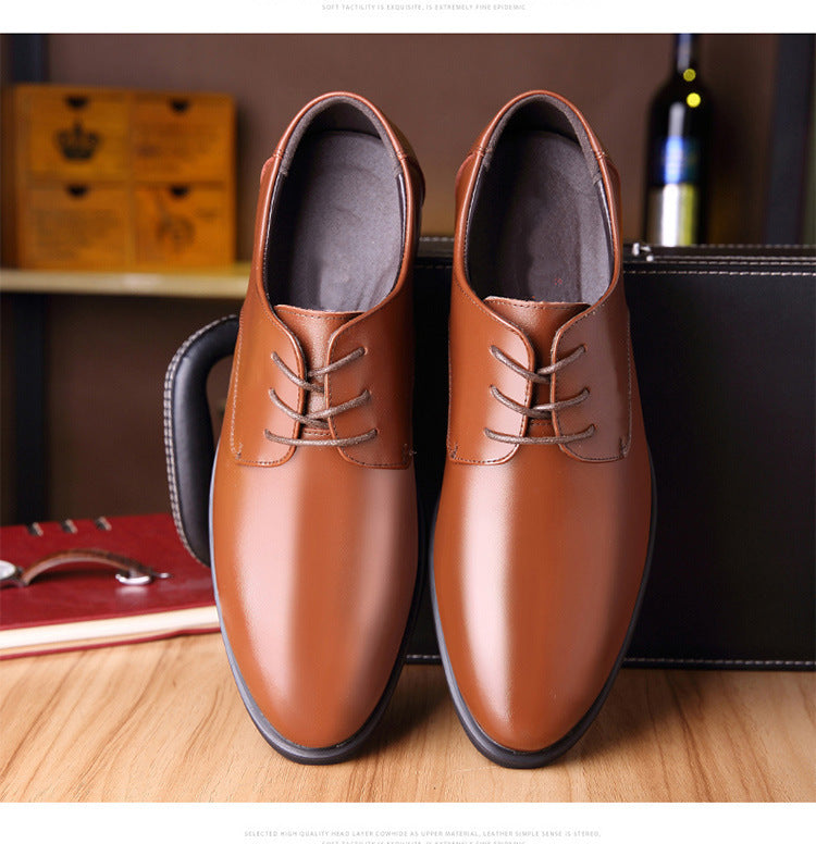 Men's Heightening Formal Leather Shoes – Non-Slip Breathable | Sizes 39–46