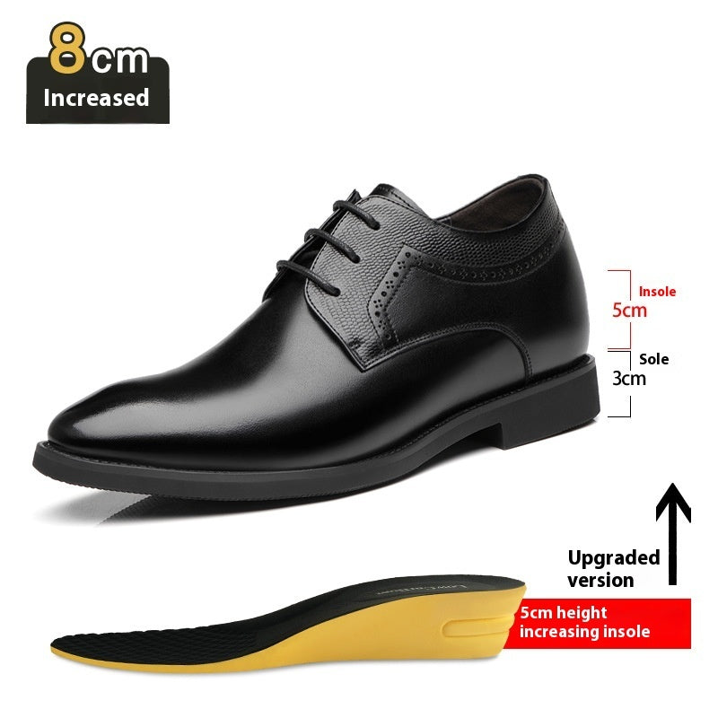 Men's Breathable Leather Shoes Black Soft Leather Soft Bottom Spring And Autumn Best Man Men's Business Formal Wear Casual Shoe