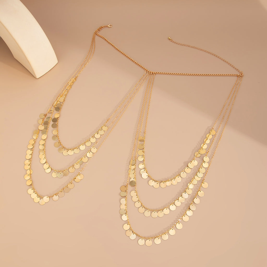 Multi-layer Twin Tassel Shoulder Chain