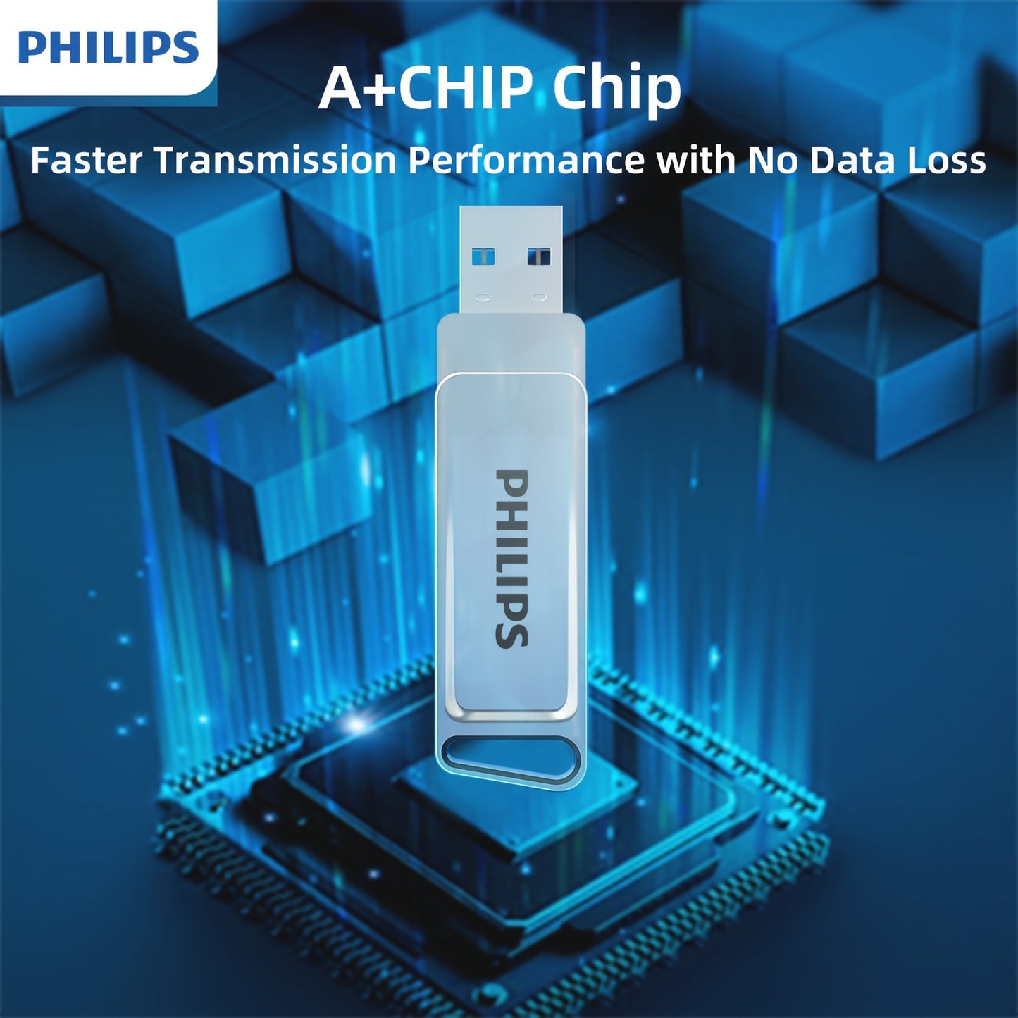 [PHILIPS Dual Flash Drive] PHILIPS 2-in-1 USB 3.2 Type-C Dual Flash Drive - Speed Up to 150MB/s, Metal, 32 GB, 64 GB, 128 GB, 256 GB - for USB-C Android Phones, iPhone 15, MacBook, iPad, Computers, etc