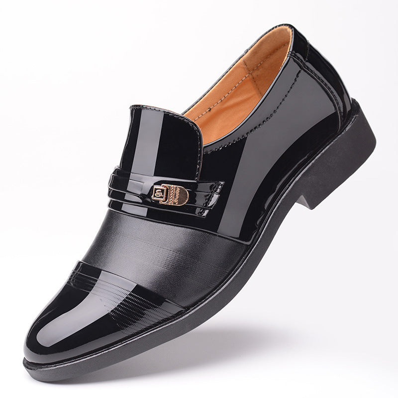 Men's Breathable Leather Shoes Black Soft Leather Soft Bottom Spring And Autumn Best Man Men's Business Formal Wear Casual Shoe
