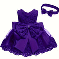 Baby One Year Old Children's Dress Full Moon Baptism Dress Lace Girl's Puffy Princess Dress