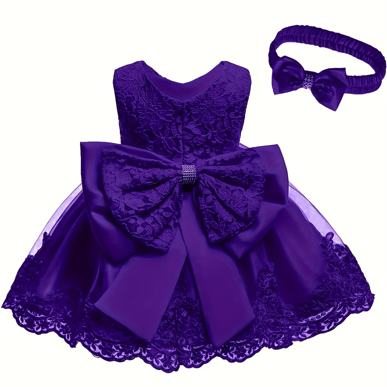 Baby One Year Old Children's Dress Full Moon Baptism Dress Lace Girl's Puffy Princess Dress