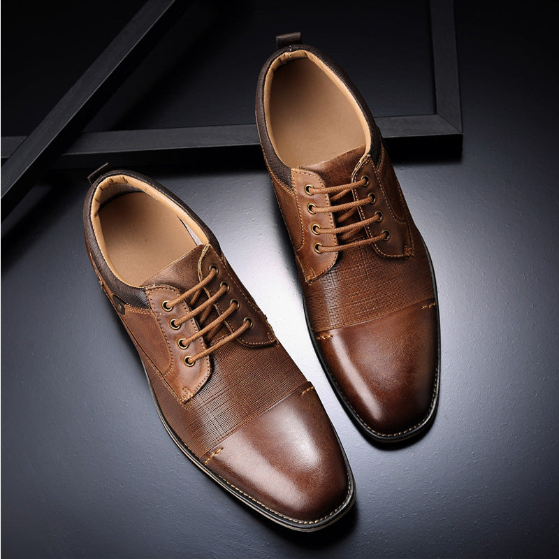 Men's Cowhide Leather Formal Shoes – Brown Dress Shoes | US Sizes 8–13