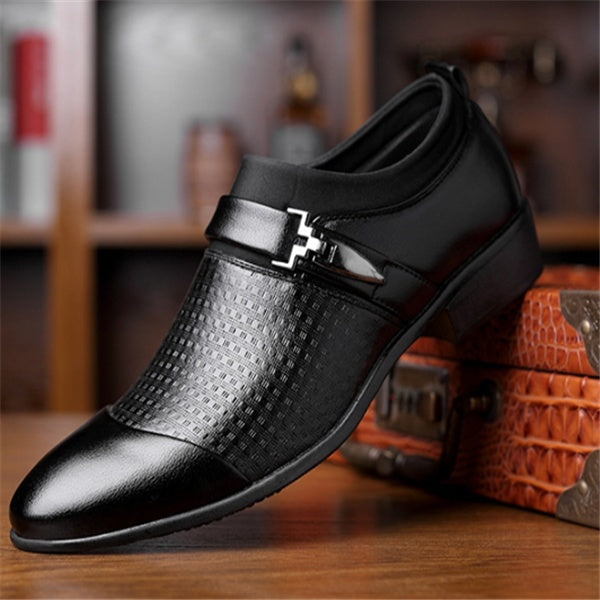 Men's Formal Leather Toe Cap Shoes – Breathable Non-Slip | Sizes 38–48