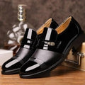 Men's Patent Leather Business Casual Shoes – Breathable Rubber Sole | US 5.5–12.5