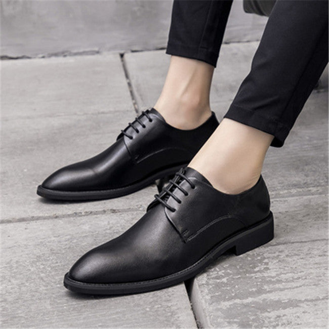 Men's Leather Formal Dress Shoes – Classic Lace-Up Oxford Style