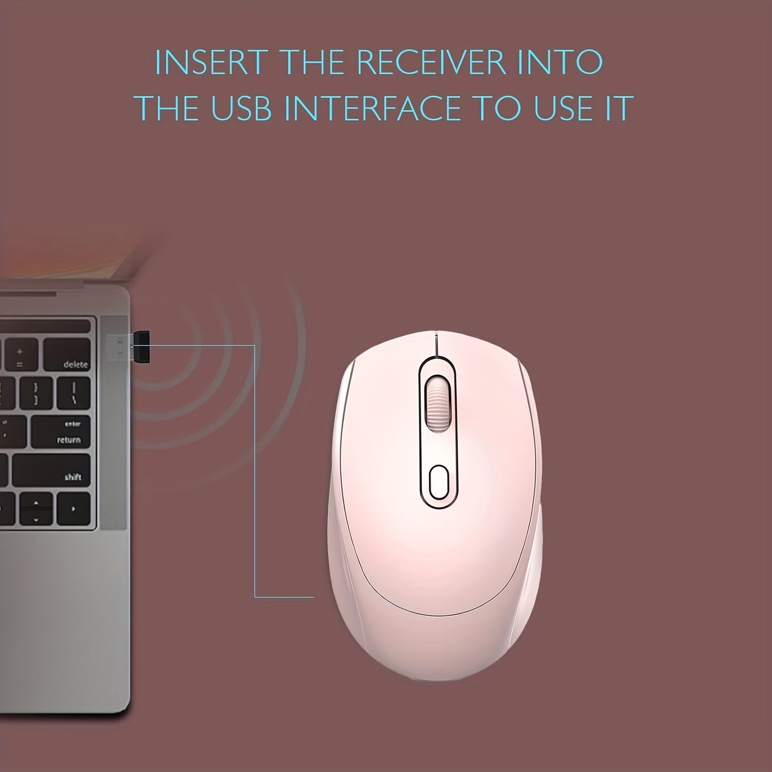 BalanceFit Wireless Mouse, Dual-Mode 2.4G & Wireless, Ergonomic Design with Comfortable Grip, Compact Size for Office & Gaming, Compatible with Laptops, Desktops, Tablets, Multiple Colors (Black/White/Pink/Green), BalanceFit