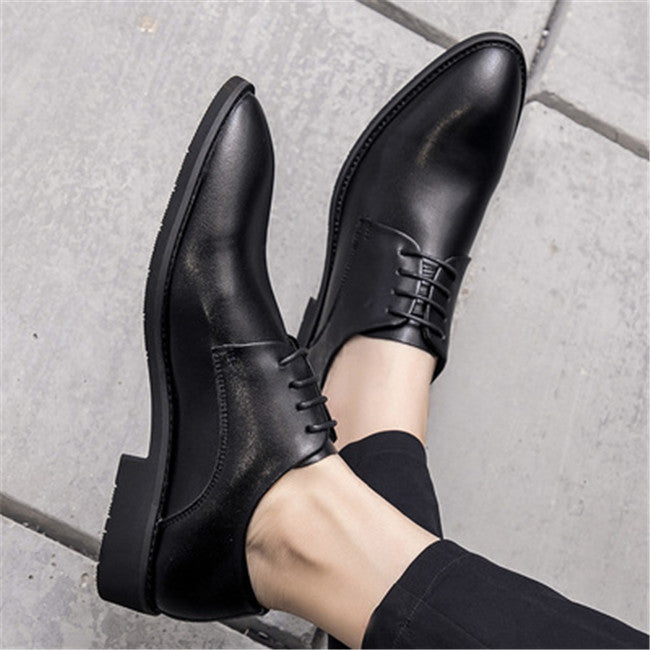 Men's Leather Formal Dress Shoes – Classic Lace-Up Oxford Style