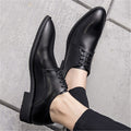 Men's Leather Formal Dress Shoes – Classic Lace-Up Oxford Style